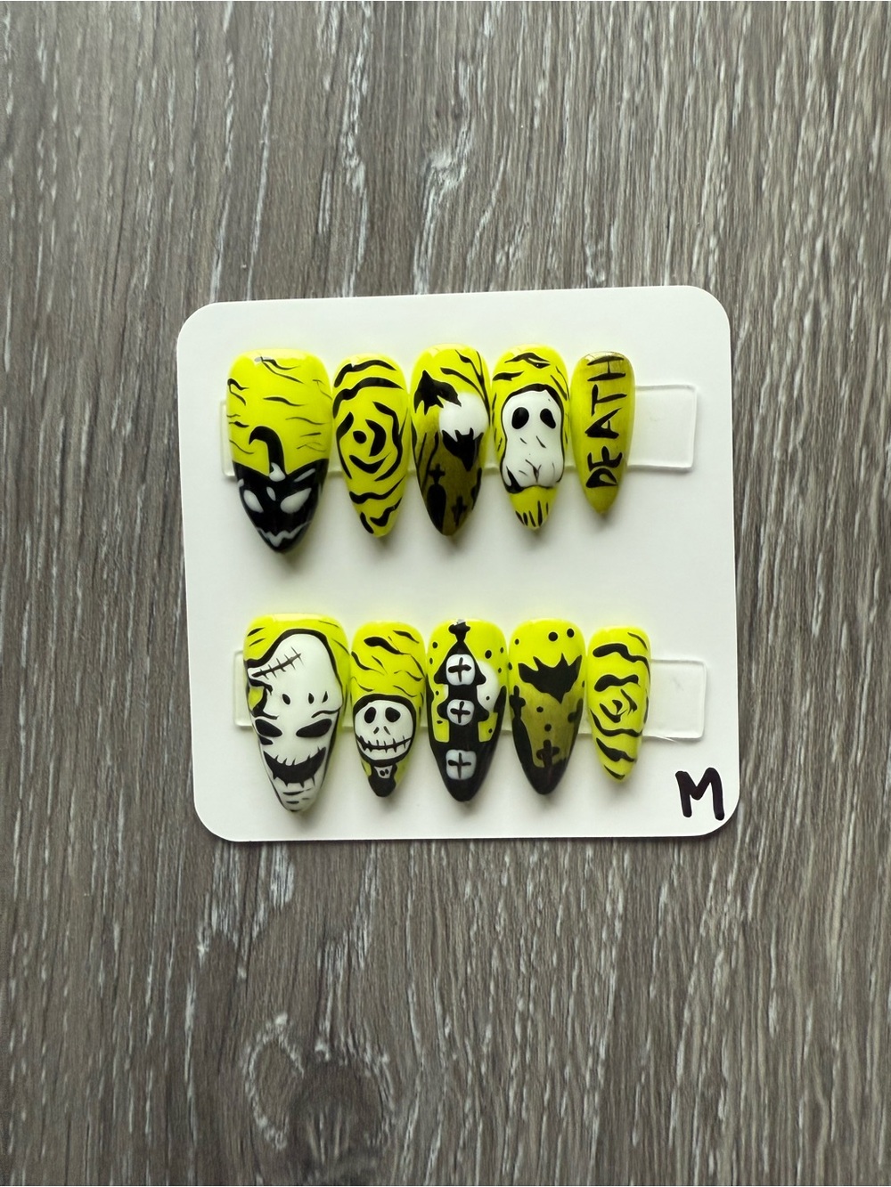 Green & Black Halloween Kids Press-On Nail Set